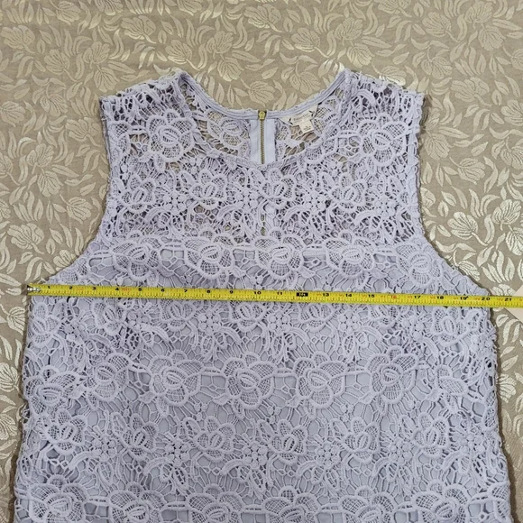 NWT Nanette Lapore Lace Sleeveless Top in Lavender Purple Zipper in Back - Picture 12 of 17